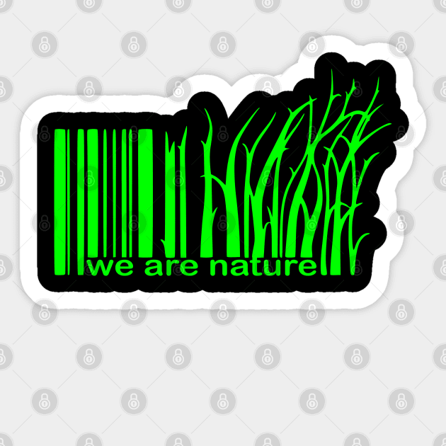 Nature Barcode Sticker by bumblethebee